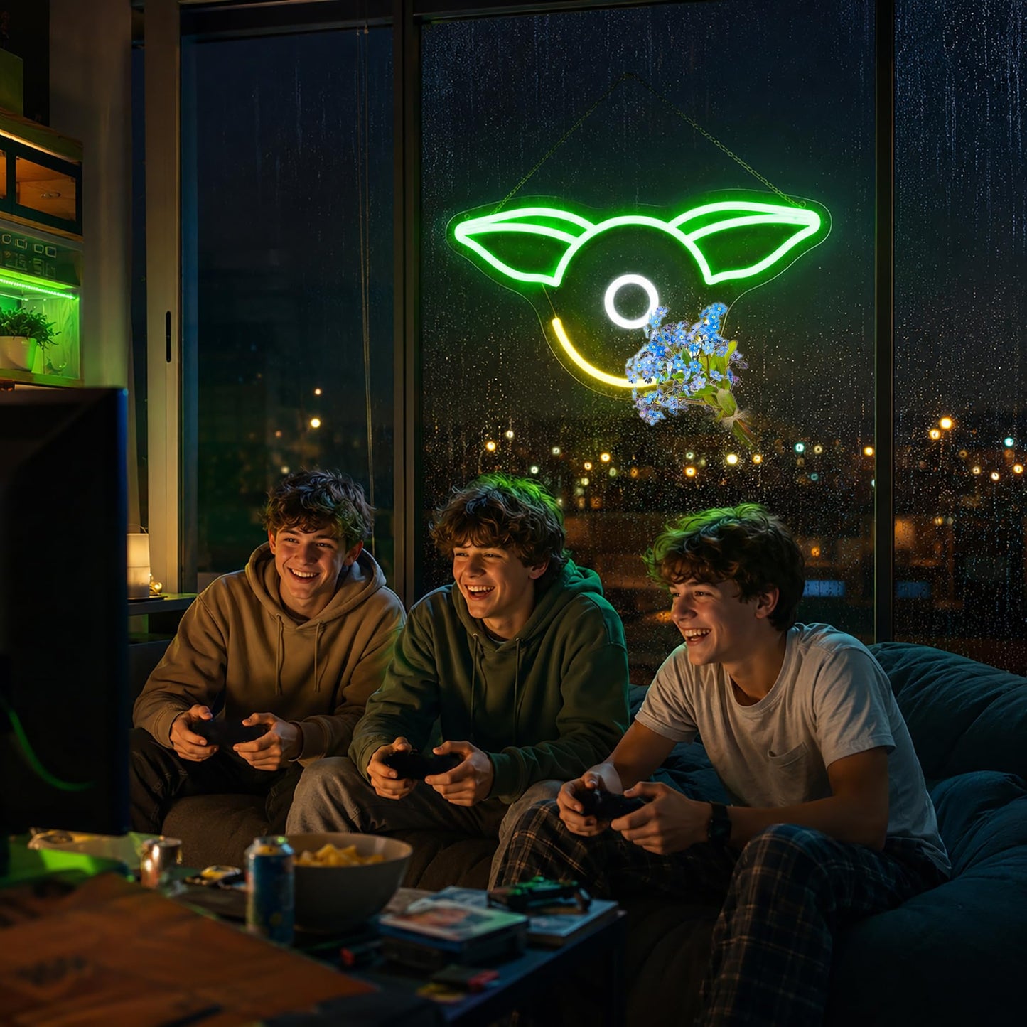 Bkuupau Neon Sign, Anime Neon Signs for Wall Decor LED Light up Signs Home Decor for Bedroom, Man Cave, Gaming Room, Party, Club, Pub, Bar Decoration Christmas Halloween Easter Gift USB Operated