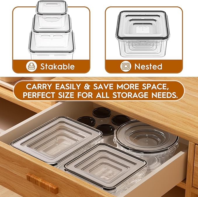 52 PCS Food Storage Containers