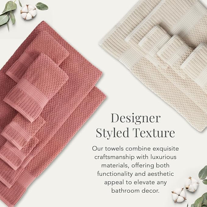 NY Loft 100% Cotton Towel Set 6 Piece Towel Set | Super Soft & Absorbent