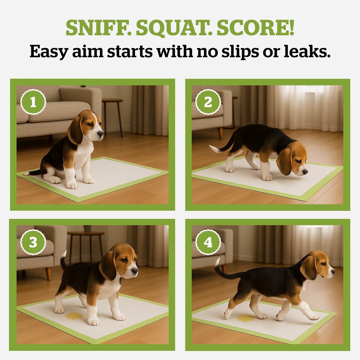 Pogi's Dog Training Pads with Sticky Tabs – Eco-Friendly, Odour Blocking & Super Absorbent – 40-Pack (60 × 90 cm)
