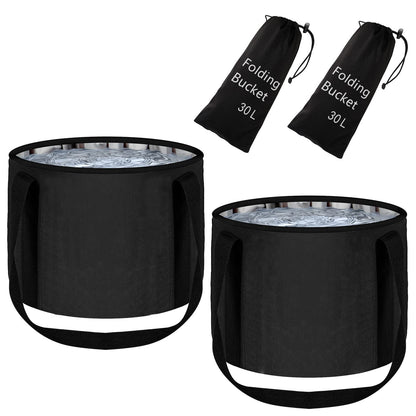 Foot Bath Basin 20L Collapsible Bucket, Portable Foot Soak Tub Feet Soaking Bucket for Outdoor Travel, Camping, Fishing(Black)