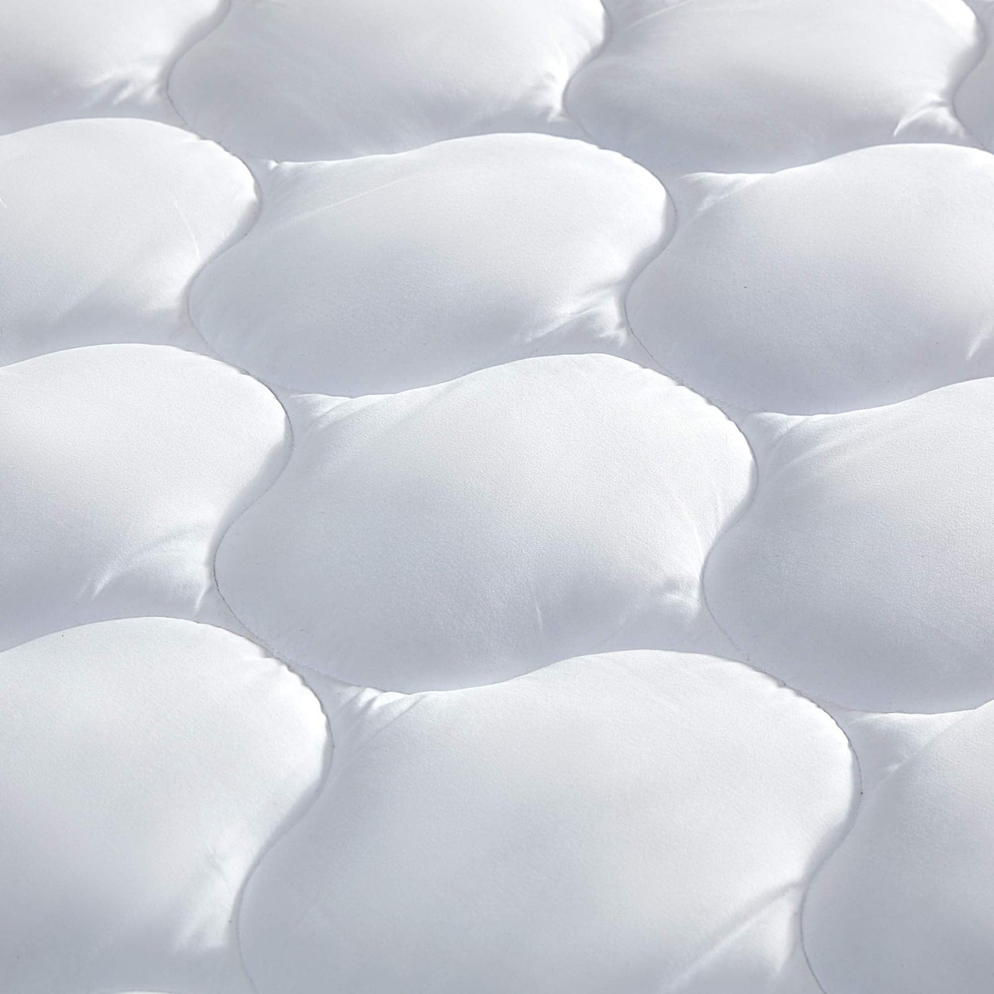 SLEEP ZONE Twin Fitted Mattress Pad Cover - Quilted Soft Breathable Fluffy Pillow Top Bed Mattress Topper Deep Pocket 8-21 inch