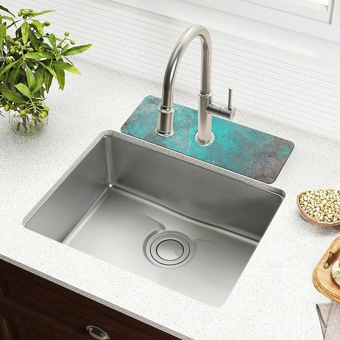 Kitchen Sink Splash Guard 1 PC 14.7 Inch Sink Faucet Mat Splash Guard
