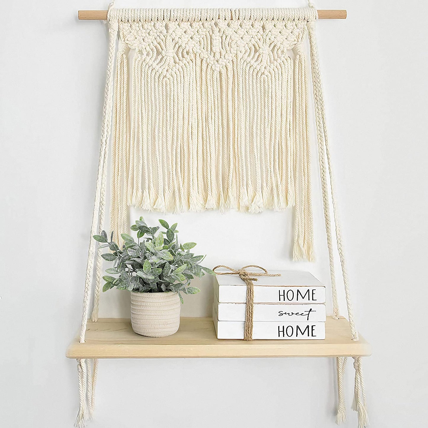 Hopewood Faux Plants, Small Fake Plant for Bathroom, Decorative Artificial Plants for Farmhouse Desk Shelf Decor with A Weave Basket (9.8inch)