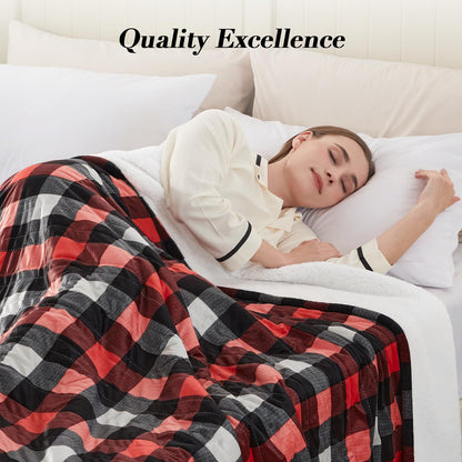 Westinghouse Heated Throw Blanket, Flower Jacquard Electric Blanket Throw with 6 Heating Levels and 2-10 Hours Auto-Off, Flannel to Sherpa Super Cozy Heated Blanket, Machine Washable (50" x 60" Beige)