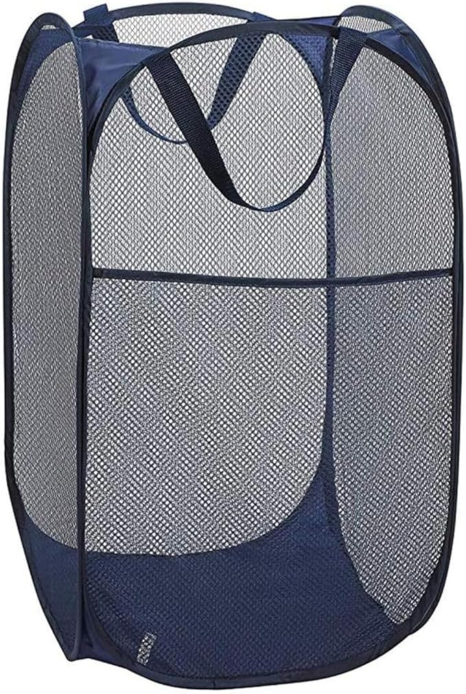 Pop up Laundry Hamper, Foldable Mesh Clothes Hamper