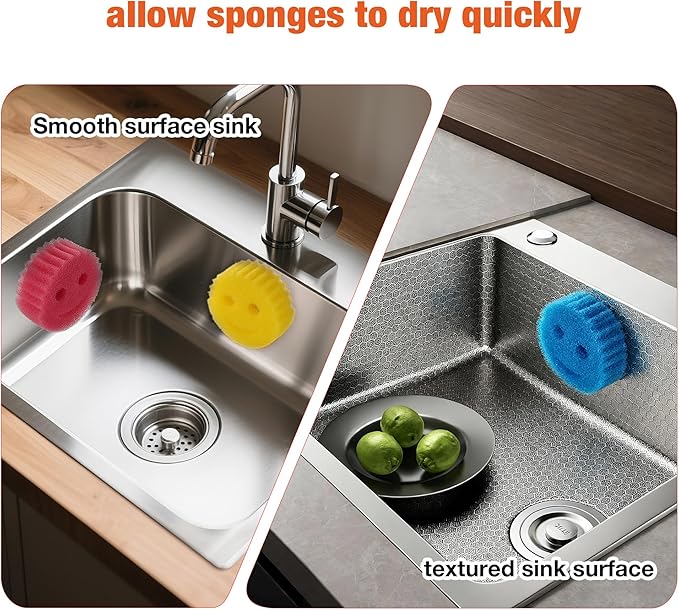 Smiley face sponge holder, kitchen Sink Caddy Organizer