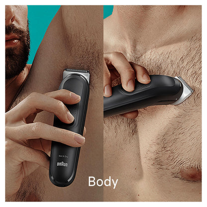 Braun All-in-One Style Kit Series 7 MGK7470, Beard Trimmer Men Rechargeable, 16-in-1 Kit for Beard, Hair, Manscaping & More, Hair Clippers Men Cordless, Mens Shaver and Beard Trimmer, Black