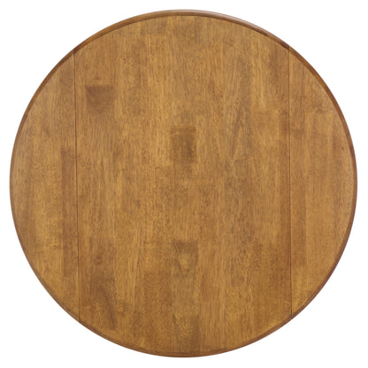 SAFAVIEH Furniture - Dakari 22"- 36" Drop Leaf Dining Table - Dark Walnut Compact Expandable Solid Wood Kitchen Table for Small Spaces (DTB8500C)