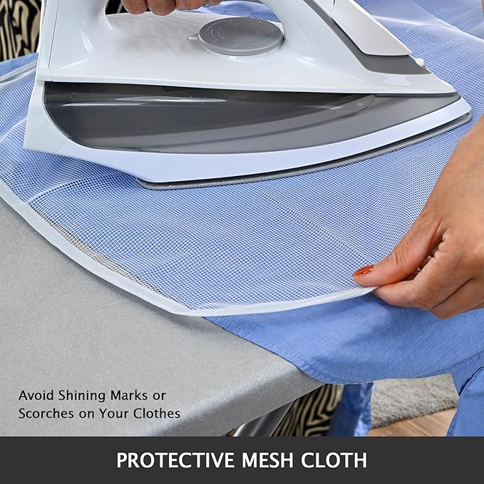 SheeChung Ironing Board Cover and Pad 18x54, Extra Thick Cotton Cover, Scorch