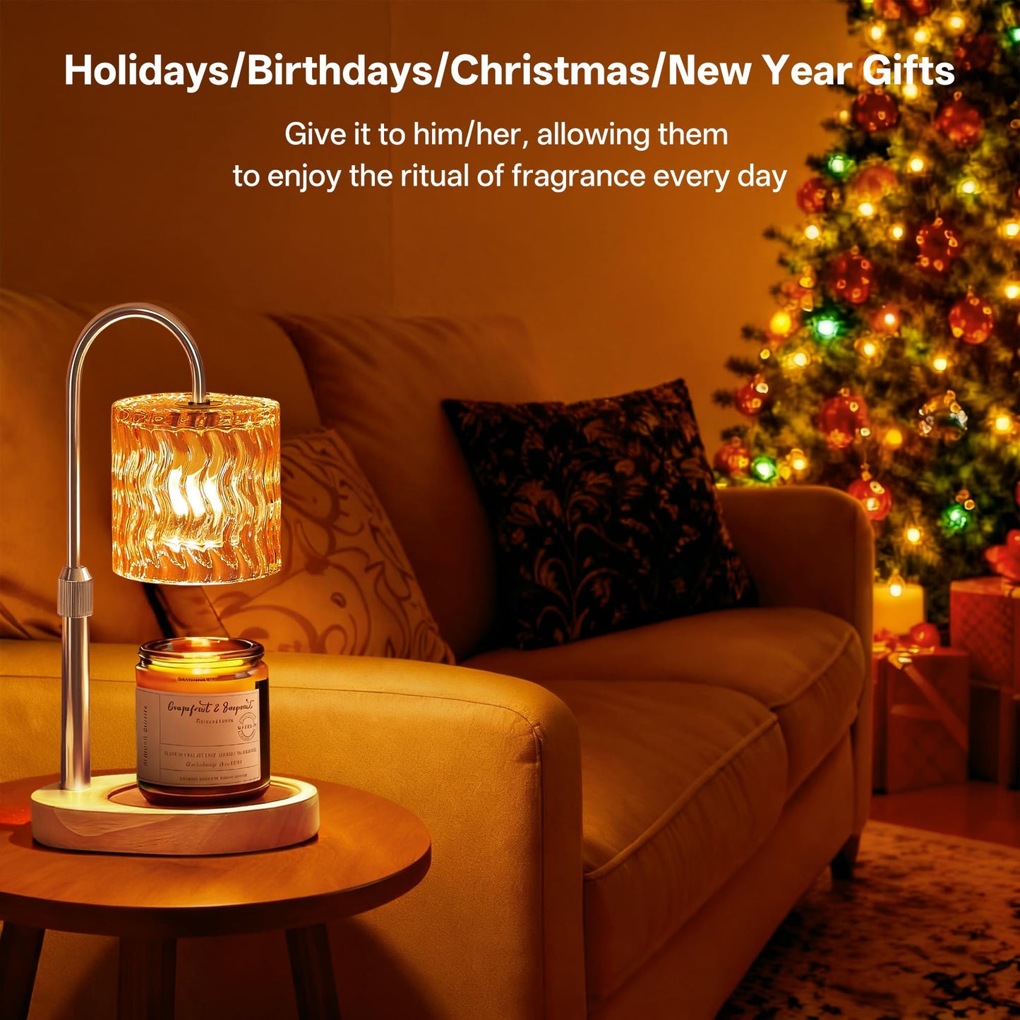 Homelist Candle Warmer Lamp with Timer, Height Adjustable Candle Lamp, Home Decor, Wax Melt Warmer for Birthday Chrismas Holiday Gifts for Mom, Women, Sister