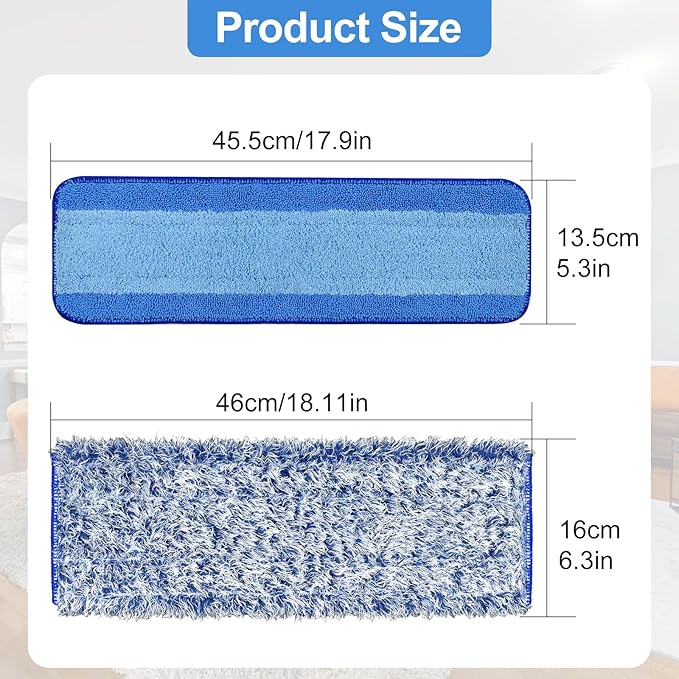 4 Pack Microfiber Cleaning Pad for Bona Mop Safe for Hardwood & Hard Surface