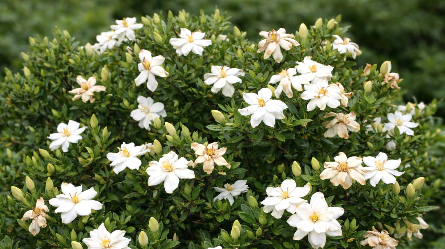 Gardenia Jasminoides Swan Princess | 3 Live Plants | Fragrant White Blooms, Evergreen Shrub, Low Maintenance, Ideal for Borders, Outdoor Planting, Full Sun to Partial Shade, Blooms Spring to Fall