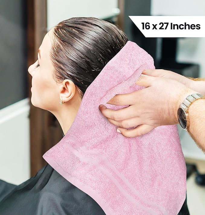 Utopia Towels Cotton Bleach Proof Salon Towel 16 by 27 inches, Bleach Safe Gym