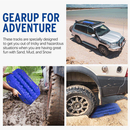 BUNKER INDUST Off-Road Traction Boards + 3" x 20ft Recovery Straps + Pair 3/4 D Ring Shackles + Bag 35,000 lbs Tree Saver Winch Strap