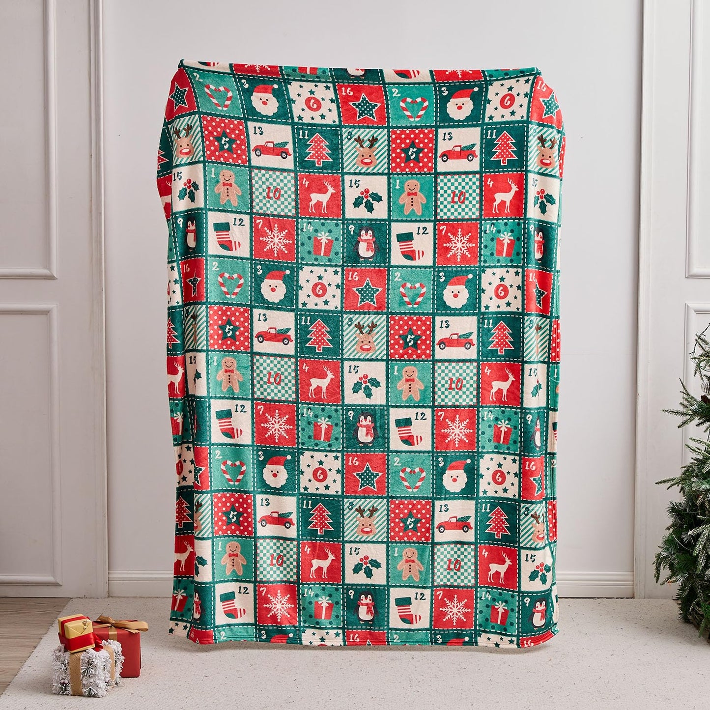 Gogreen Cozy Printed Blanket Twin Christmas Collection - 300 GSM Fleece Blanket Twin Size for Home Decoration, Ultra Soft (Twin - 60" x 80")