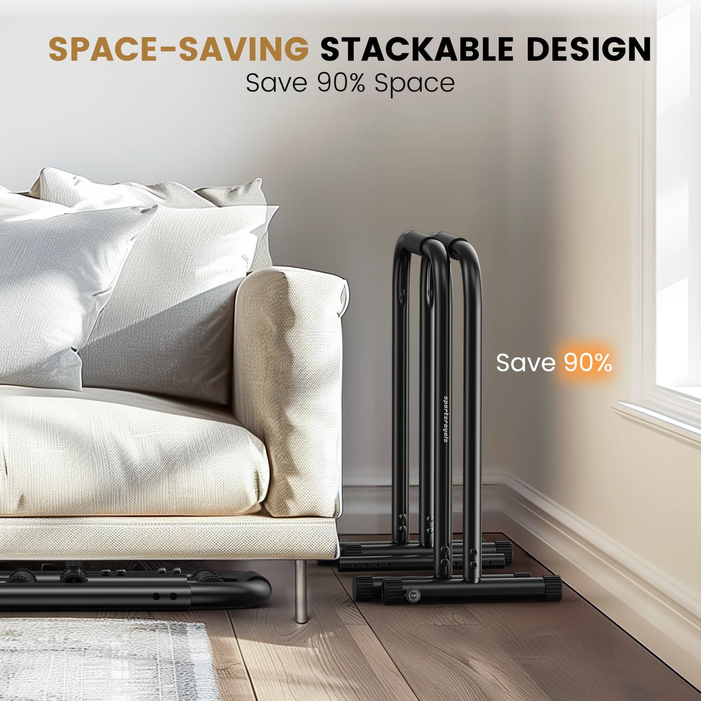 Sportsroyals Dip Bar, Adjustable Dip Stands Station for Home, Functional Heavy Duty Parallette Bars for Upper Body Workout (400/1200LBS Loading Capacity, 2025 New Version)