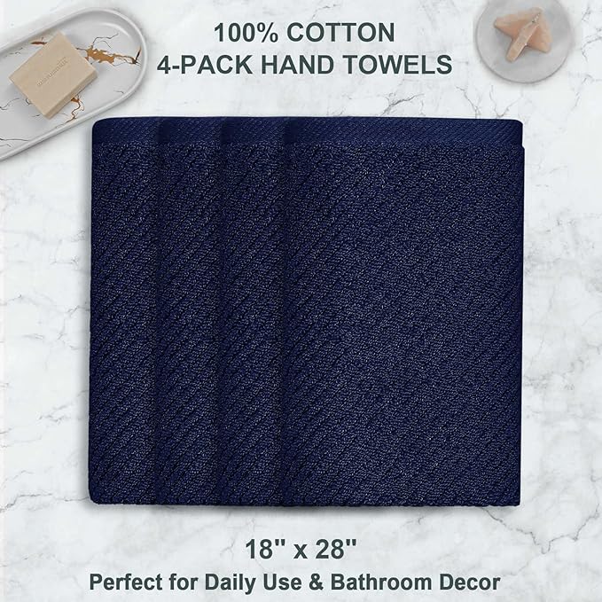 VOOVA & MOVAS Bathroom Hand Towels Set of 4, Towel Gift Set