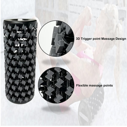 Collapsible Foam Roller for Exercise and Recovery (13 Inches), Easily Portable at 5.5 inches (Gray)