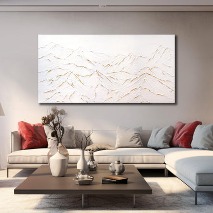 Belmrxne Mountain Wall Art White Wall Decor Minimalist Canvas Painting Abstract Nature Artwork for Living Room Bedroom Dining Room Office Home Decor 20x40 Inch