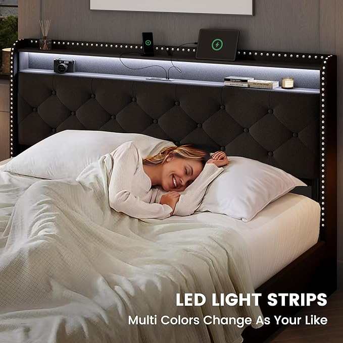 LARMACE Queen Size Bed Frame