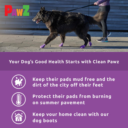 Large Pawz Durable All Weather Dog Boots (12 boots)