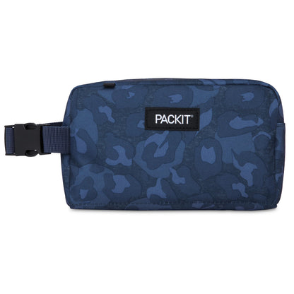 PackIt® Freezable Snack Box, Checked Out, Built with ECOFREEZE Technology, Collapsible, Reusable, Zip Closure with Buckle Handle, Designed For Work Snacks, Fresh Snacks On the Go, Adults, and All Ages