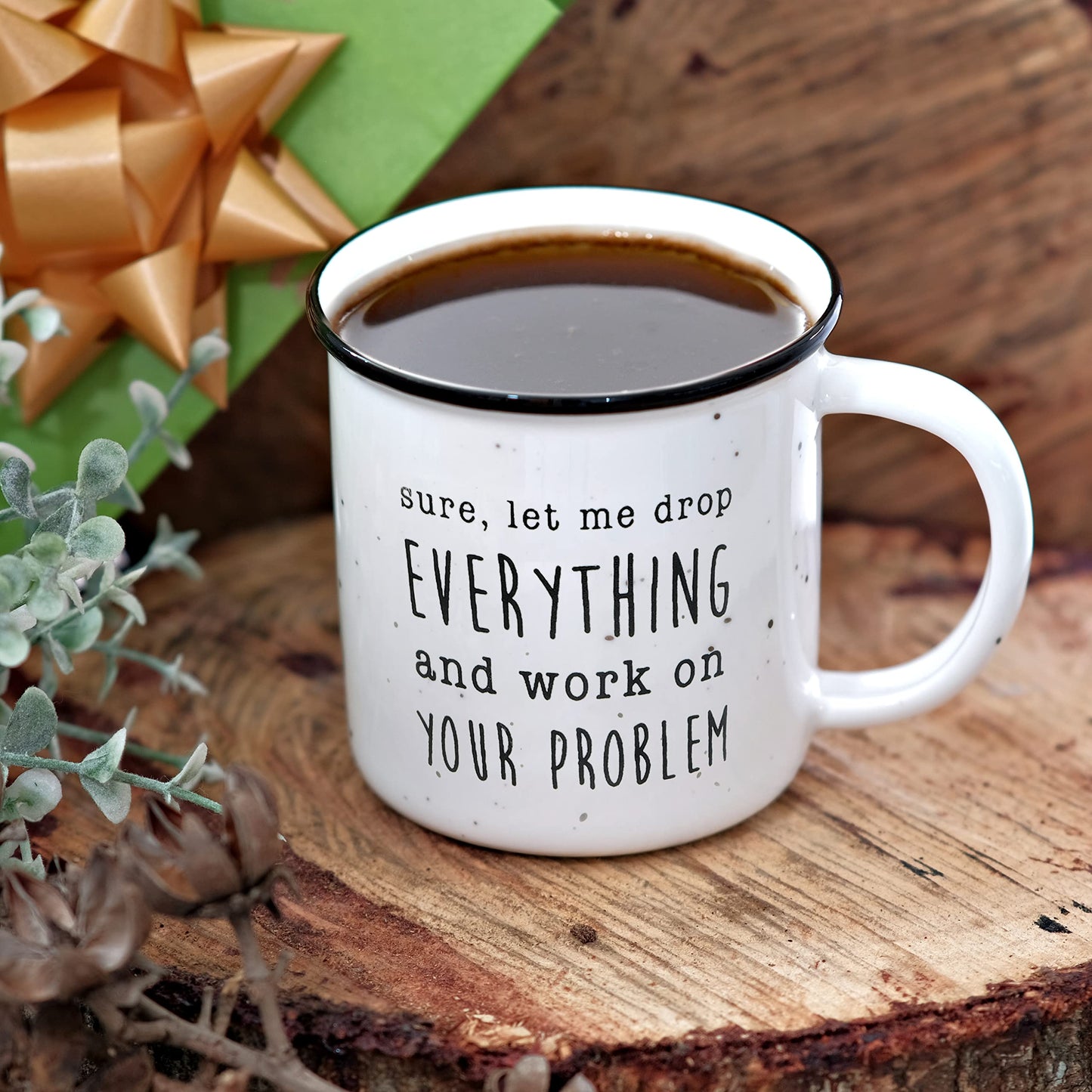 MAINEVENT Let Me Drop Everything Mug 11 Oz, Funny Coworker Coffee Mug, Work Ceramic Coffee Cup
