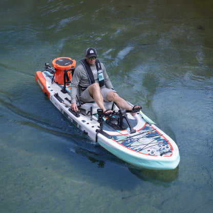 BOTE ProRider Aero 12’6” Inflatable Fishing SUP/Kayak Hybrid for Pro Anglers – Pedal Drive Ready, AeroBOTE Construction, Advanced Rigging System, Tournament-Grade Stability, Portable Travel Platform