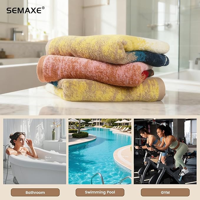 SEMAXE 12 Pack Hand Towels for Bathroom, 100% Cotton Towels