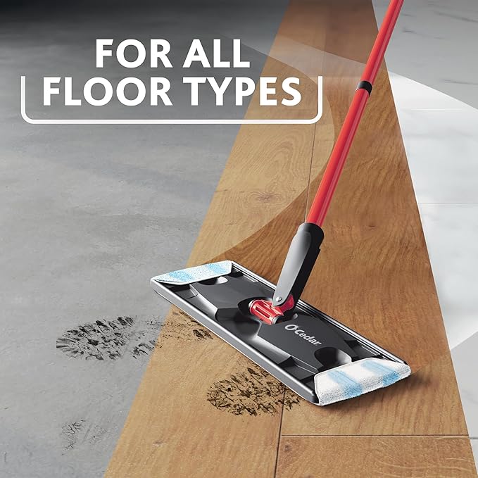 O-Cedar H2prO Flat Mop System | Quick Cleaning Tool | Clean