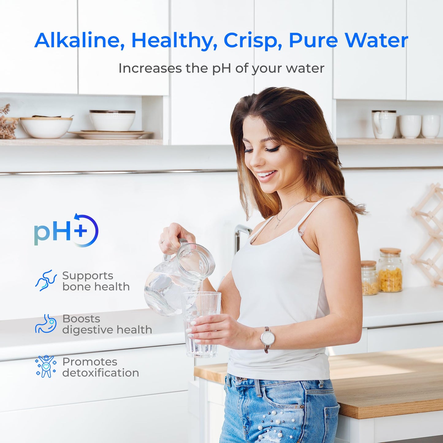 Waterdrop 2.25G Gravity Water Filter System, NSF/ANSI 42&372 Standard, Stainless Steel System with 4 Carbon Filters, Reduces 99% of Lead and Chlorine for Home, Camping, Emergencies