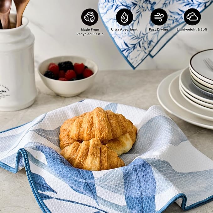 RECYCO Waffle Kitchen Towel Set of 2