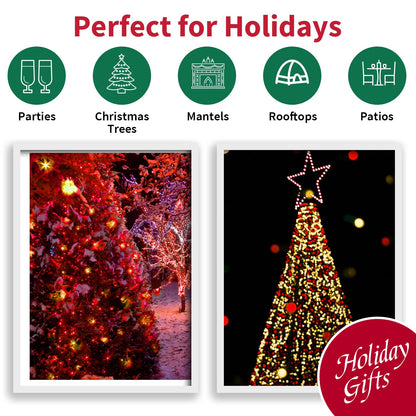 LAMPHOME Red Clear Valentine's String Lights 100 Mini Incandescent Fairy Light Decor 20 Ft Green Wire Christmas Lifgt for Indoor & Outdoor Party Patio Bedroom, Xmas Tree Garland Easter Decoration
