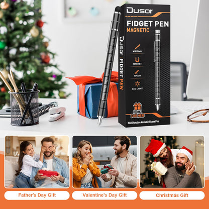 Dusor Gifts for Men Fidget Pen, Valentines Day Gifts for Him Teen Boy Multifunction Pen, Anniversary Birthday Gift for Men Dad Him Husband, Mens Valentines Day Gift, Cool Stuff Gadgets for Son Teens