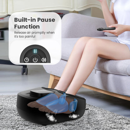 COMFIER Shiatsu Heated Foot Massager with Heat for Plantar Fasciitis Neuropathy, Deep Kneading Vibration Feet Massager for Mon Dad Men Women-Home Office Use
