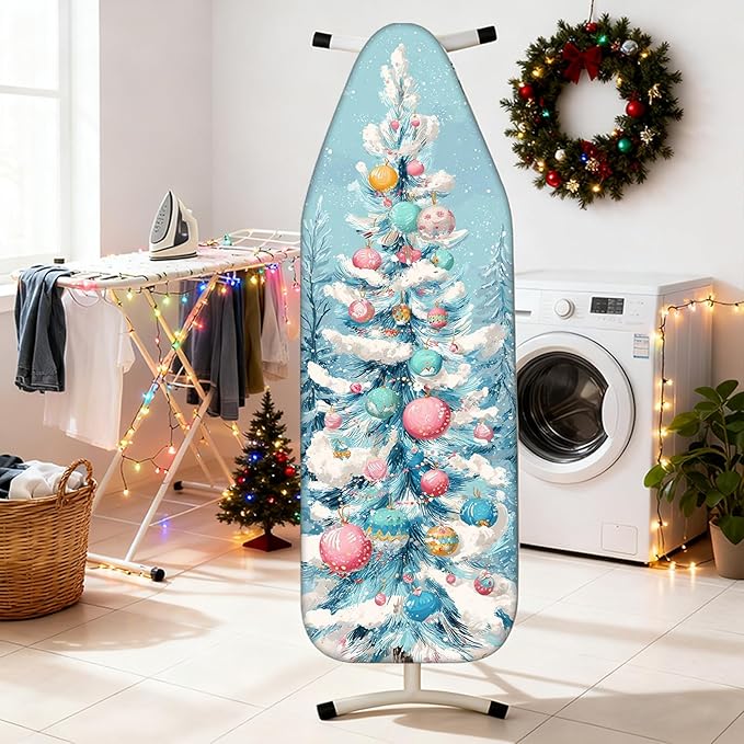 Nuxovilar Ironing Board Covers Snowy Winter Tree Pattern Polyester 15x54 Inches
