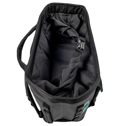 Notch Approach Free-Standing Black Rope Gear Bag, 50L Capacity, Storage pockets, Padded Shoulder Straps, Side Daisy Chains, Roll-Top Closure, Weather Resistant 1680 Denier Fabric (99754)