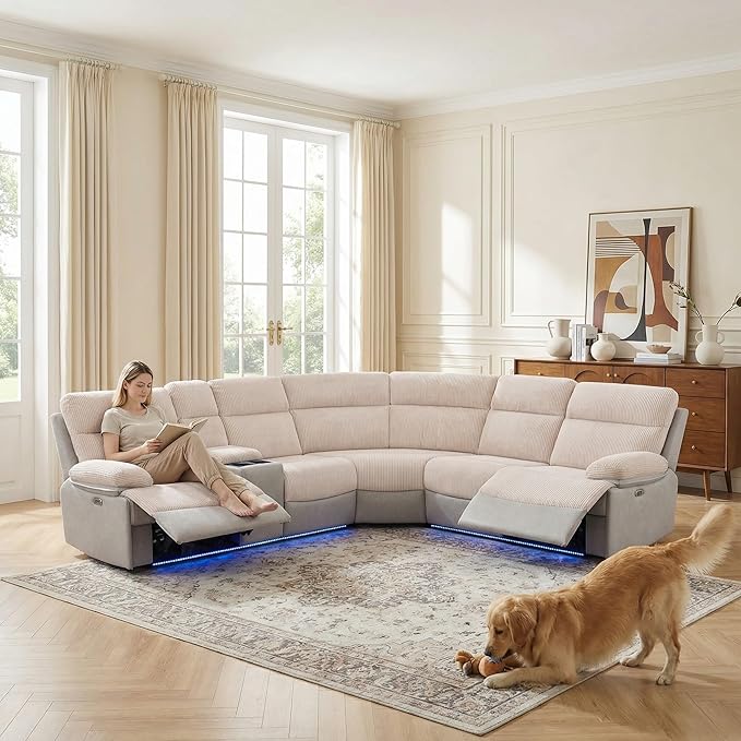 Power Recliner Sectional Sofa, Sectional Couch