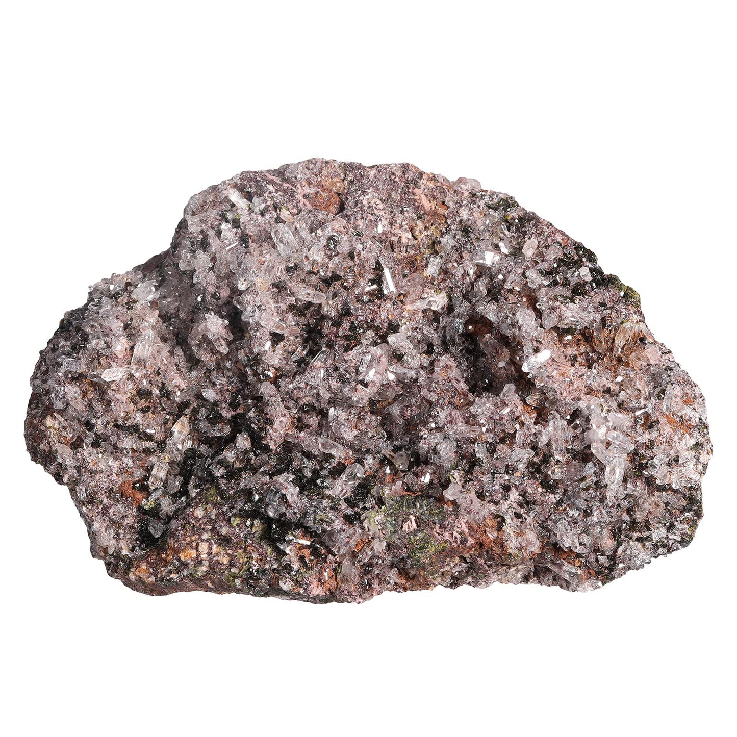 Rockcloud Natural Epidote Raw Crystal Stone Cluster Irregular Shaped Specimen for Home Decoration, 1.10 lb to 1.32 lb