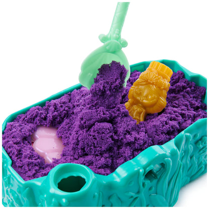 Kinetic Sand, Mermaid Crystal Playset, 481g of Play Sand, Gold Shimmer Sand, Storage and Tools, Sensory Toys for Kids Aged 3 and up