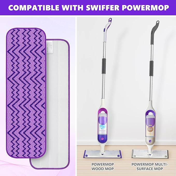 6 Pack Reusable Mop Pads Compatible