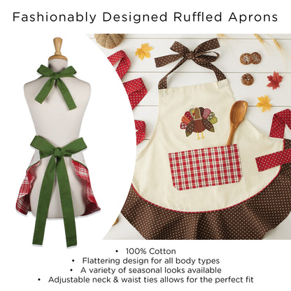 DII Women's Christmas Kitchen Apron Adjustable Adult Size for Cooking, Baking, Crafting & Entertaining, One Size, Merry Tree