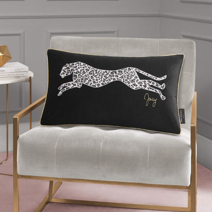 Juicy Couture – Decorative Accent Pillow Velvet Safari Leopard Premium Reversible Throw Pillow Living Room and Bedroom Décor Measures 14" x 24" Cheetah on White