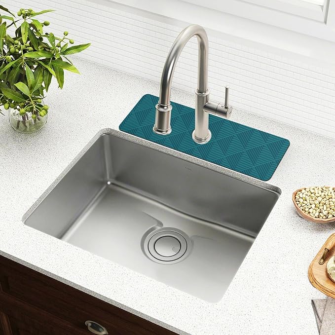 Kitchen Sink Splash Guard 1 PC 14.7 Inch Sink Faucet Mat Splash Guard