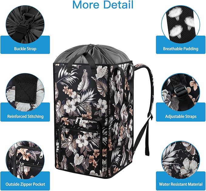 Bukere Laundry Backpack Bag for College Students Dorm Room Essentials, Extra