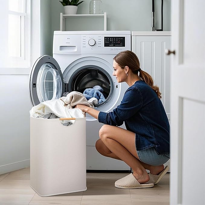 STORAGE MANIAC Large Laundry Hamper, 80L Collapsible Laundry Basket