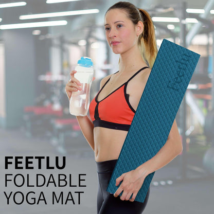 Foldable Yoga Exercise Mat – Lightweight, Anti-Slip, and Easy to Store for Yoga, Pilates, Home Workouts, and Floor Exercises