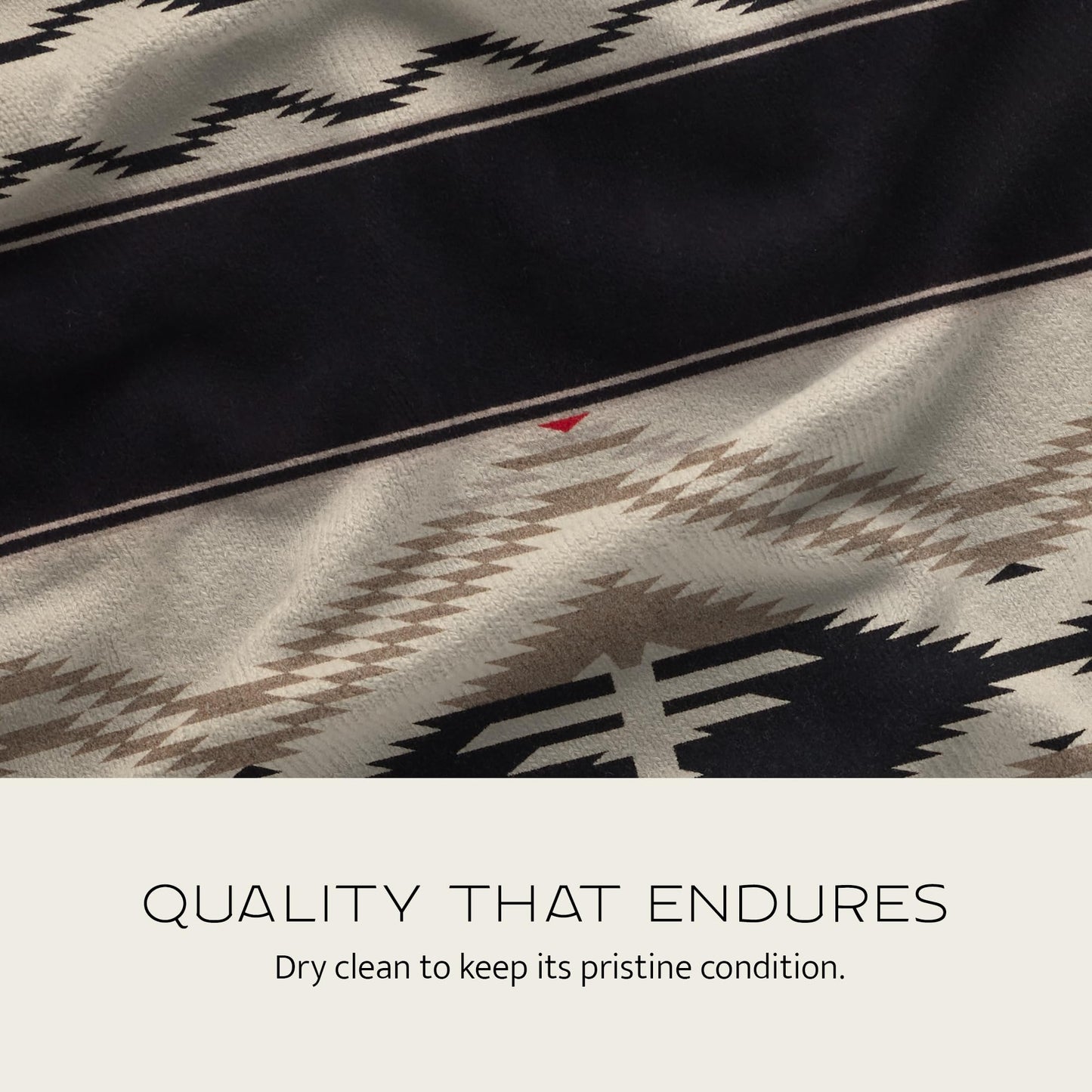 Pendleton American Indian College Fund Blanket - 64" x 80" Wool Cotton Soft, Reversible Blanket, Ultrasuede Binding, Made in USA - Nike N7 Peaks