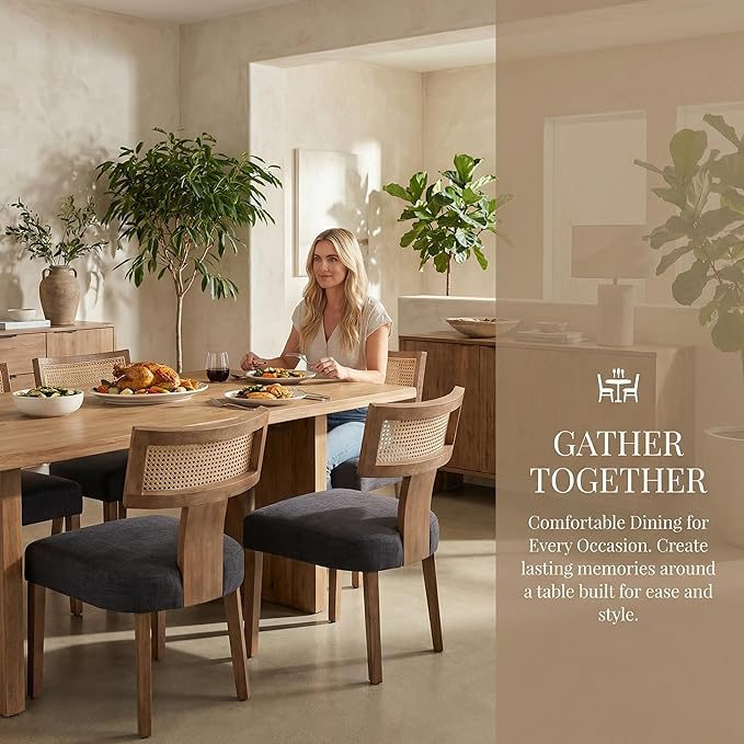 VESCASA Linen Upholstered Dining Chairs